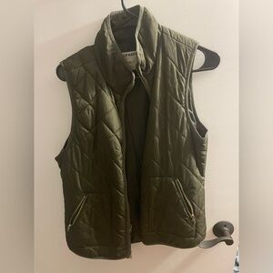 Size S dark green quilted vest Old Navy